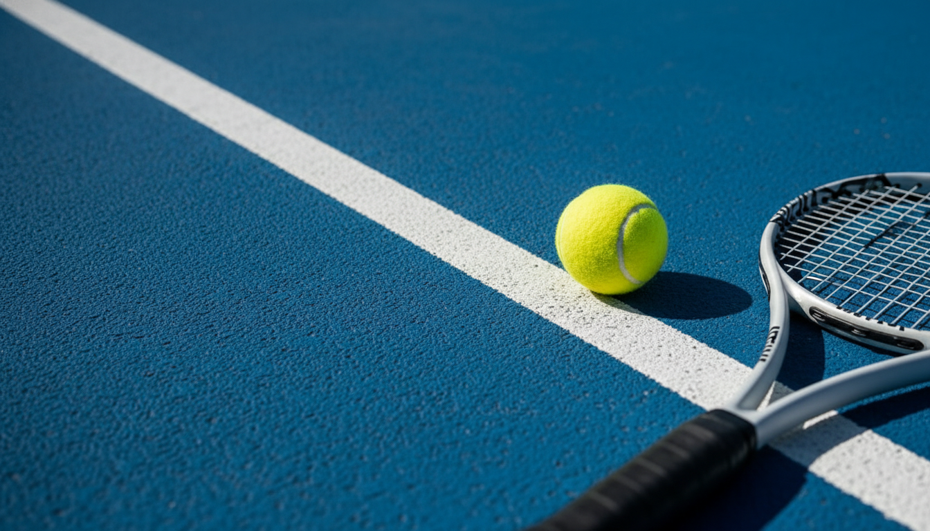 Tennis court aerial view